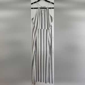 Candies black and white striped midi dress in size Large